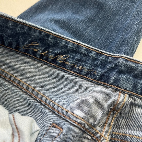 Eddie Bauer Capri Jeans Womens Size 12 Blue Denim Stretch Straight Leg Curvy Fit - Picture 7 of 14